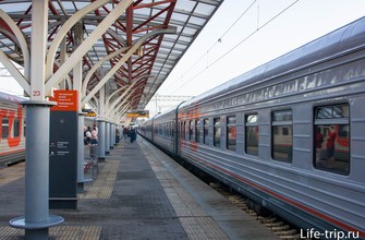Перрон вокзала в Казани